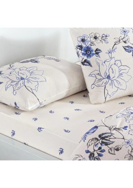 Taç Çift Kişilik Ranforce Nevresim Takımı Luna Mavi fiyatları