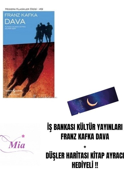Iş Bankası Kültür Yayınları Franz Kafka Dava + Düşler Haritası Kitap Ayracı Hediyeli !!