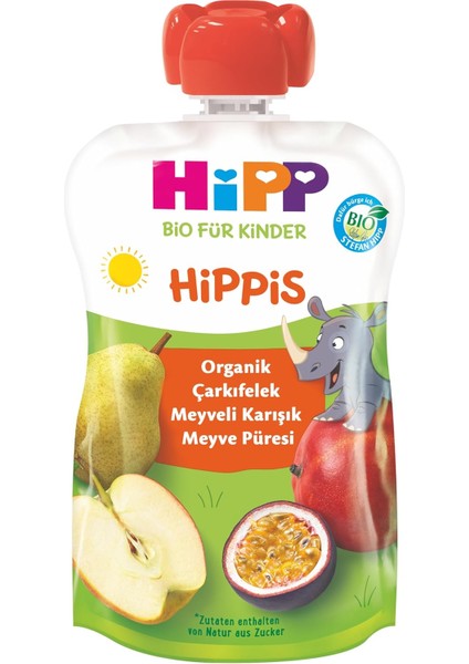 Hipp Organik Çarkıfelek Meyveli Karışık Meyve Püresi 100 gr fiyatları