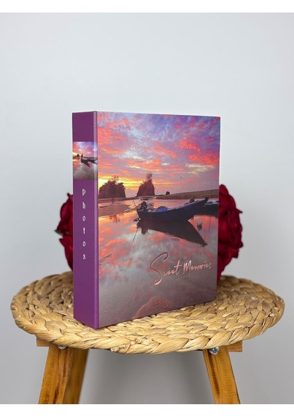 Fotoğraf Albümü 10X15CM 200 Fotoğraf Kapasiteli Renkli Sandal Desenli Anı Albümü