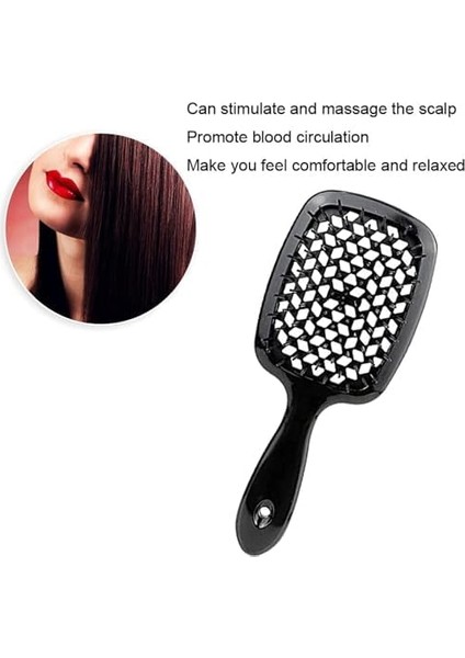 Aputue Saç Fırçası, Anti Statik ve Friz Önleyici Hava Yastıklı Tarak, Dolaşmayı Önleyen Saç Fırçası, Islak ve Kuru Saçlar Için Paddle Fırça, Kıvırcık ve Düz Saçlar Için Masajlı Tarak (Siyah) modelleri