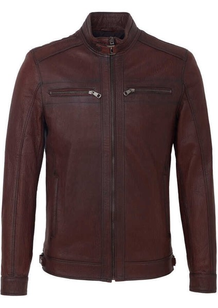 Kahve Hakiki Deri Erkek Hakiki Deri Mont - E23KDM310542-R4W indirimleri