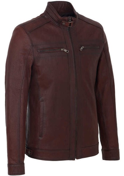 Kahve Hakiki Deri Erkek Hakiki Deri Mont - E23KDM310542-R4W