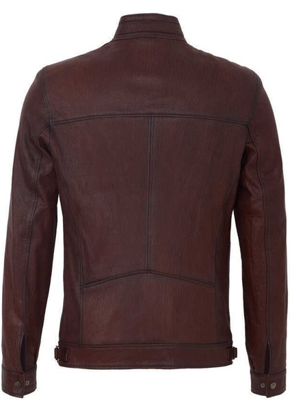 Kahve Hakiki Deri Erkek Hakiki Deri Mont - E23KDM310542-R4W