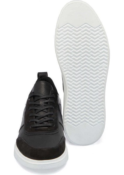 Siyah Hakiki Deri Erkek Sneaker - E24I1AY56842-A23