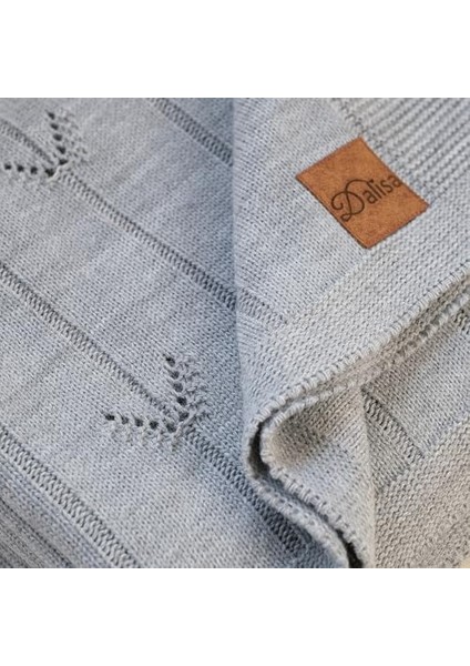 Çok Amaçlı Örtü, Nefes Alan Şık Dekoratif Geometrik Desenli El Örgüsü Triko Koltuk Şalı Soldier 130X170 cm (Gri) fiyatları