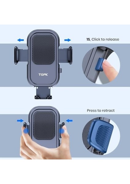 HB-A14 Otomatik Klipsli Araba Telefon Tutucu Ayarlanabilir Havalandırma Için Yüksek Kalite Tutucu fiyatları