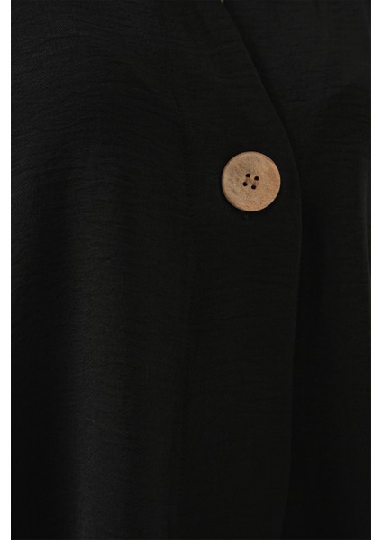 Kadın Kısa Kol Oversize Kimono 5969 - Siyah indirimleri