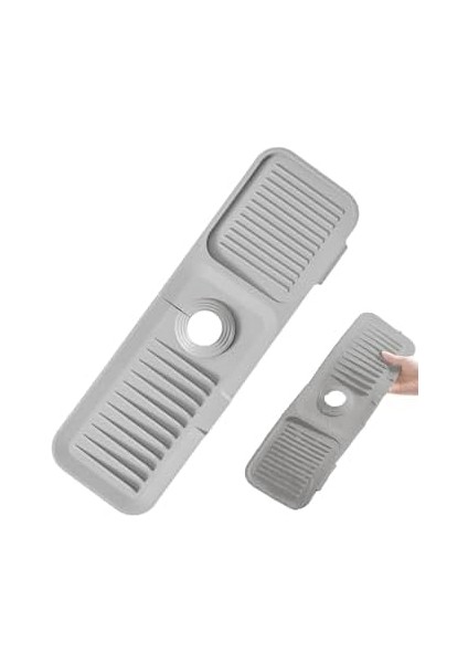 Musluk Matı, Eviye Matı,elastik Musluk Matı Su Tutucu Düzenleyici Kaydırmaz Taban Organizer Mutfak Lavabo, Musluk Matı Silikon (Gri) fiyatları