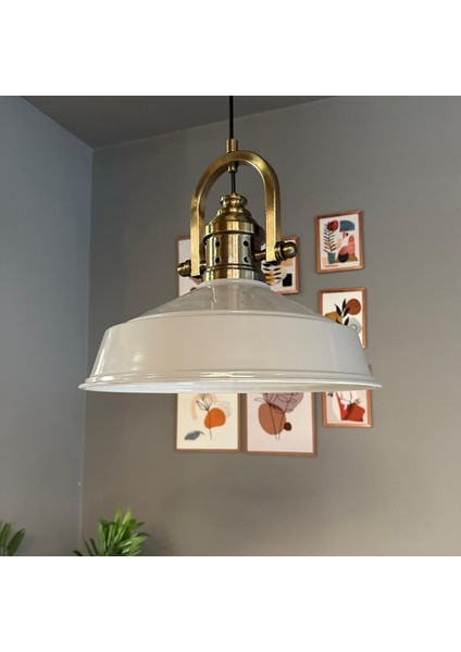 Carmelo Gri Renk Asaletli Tekli Avize Delikli Eskitme Başlık Sarkıt Lamba Salon Aydınlatma