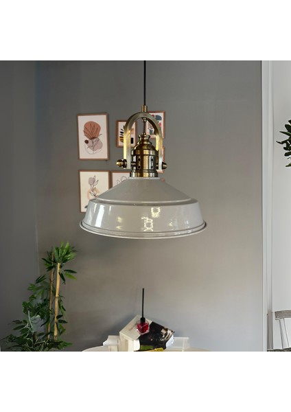 Carmelo Gri Renk Asaletli Tekli Avize Delikli Eskitme Başlık Sarkıt Lamba Salon Aydınlatma