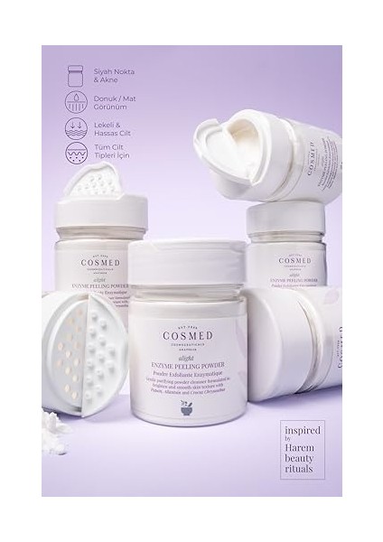 Cosmed Arındırıcı ve Aydınlatıcı Toz Enzim Peeling Temizleyici