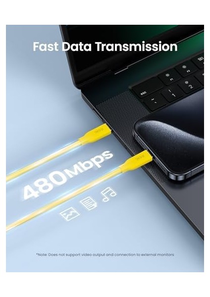 Pro, 15 Pro Max, iPad Pro/air, S23ULTRA, Piksel, Anahtar, 3.3 Ft, Sarı Için 140W USB C - USB C Kablosu Pd 3.1 Tip C Hızlı Şarj Kablosu modelleri