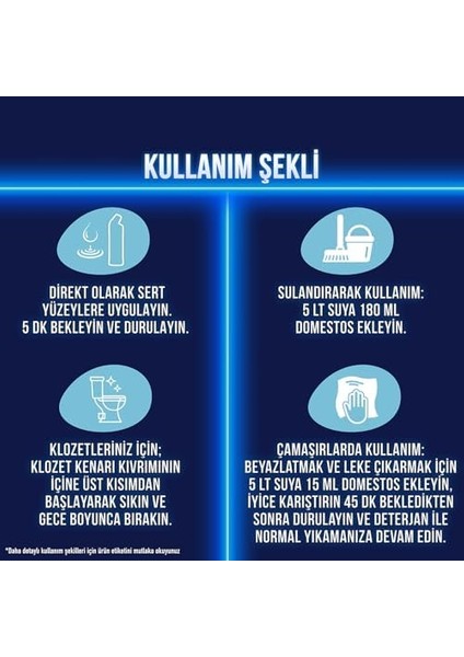 Domestos Yoğun Kıvamlı Çamaşır Suyu Dağ Esintisi 750 ml X4 modelleri