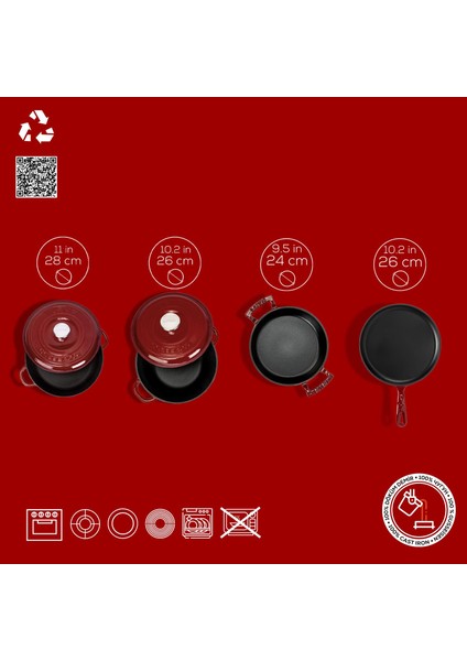 Döküm Bordo 6 Parça Tencere & Tava & Sahan Seti – Profesyonel Lezzet Evinde! fırsatları