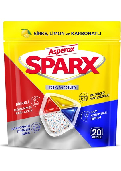 Asperox Sparx Bulaşık Makinesi Kapsülü 20'li modelleri