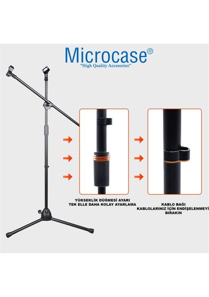 4in1 Zemin Tipi 360 Döner Profesyonel Metal Mikrofon Standı AL4534 indirimleri