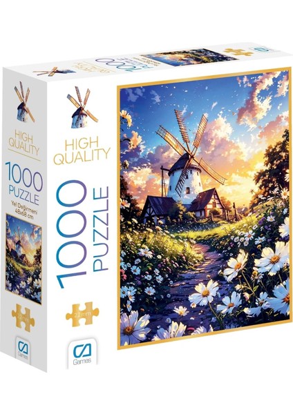 Games Yel Değilmeni 1000 Parça 2,2mm Kalınlık 48X68CM Profesyonel Hobi Puzzle Yapboz Serisi