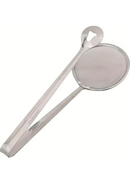 Paslanmaz Çelik Kızartma Maşası, Süzgeç Filtreli, Metal