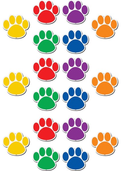 Created Resources, Colourful Paw Prints (77207.0)