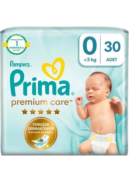 Prima Bebek Bezi Premium Care 0 Numara 30 Adet