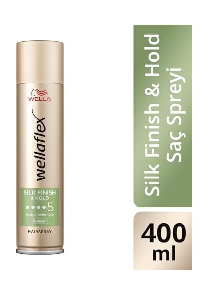 Wellaflex Silk Finish & Hold Ipeksi Bitiş ve Tutuş Sağlayan Saç Spreyi Ultra Strong Hold - 400 ml fiyatları