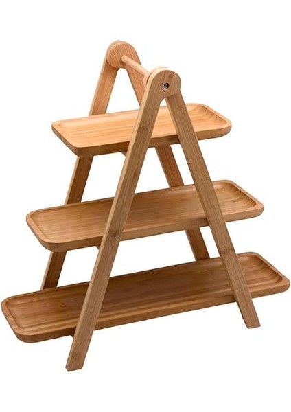 Bambu 3 Katlı Sunum Tabağı 385 mm