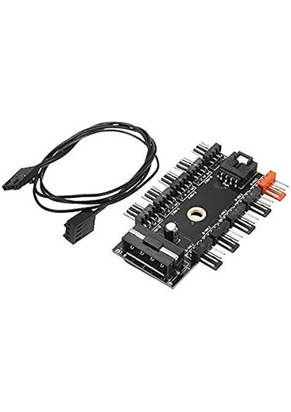 4337 10 Port Fan Çoklayıcı Y Pwm Splitter 4 Pin 12V Switch Power Güç Ide Çoğaltıcı Molex Kanal Kasa modelleri