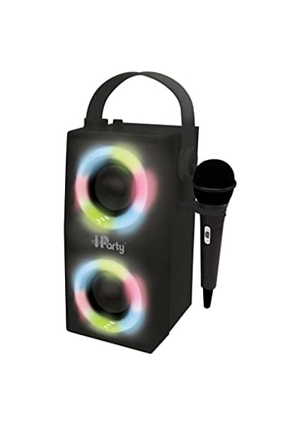 Ipparty Hoparlör - Taşınabilir Mikrofon Hoparlörü, Karaoke, Işık Efektleri, Kablosuz, Usb, Sd Kart, Şarj Edilebilir Pil, Siyah, BTP180BKZ, Tek Boyut fiyatları