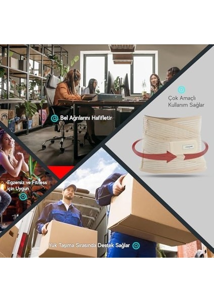 Lumbosakral Korse 32 cm – Ayarlanabilir Çelik Balenli Bel ve Sırt Destekli Korse, Nefes Alabilir Yüksek Destek, Günlük ve Aktif Kullanım Için Uygun fiyatları