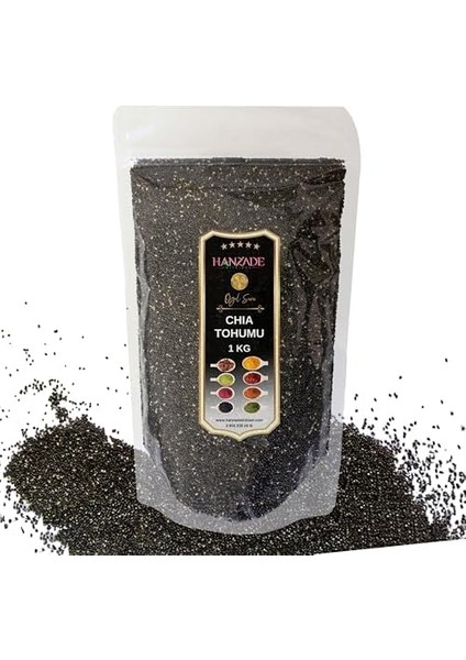 Hanzade Bitkisel Chia Tohumu 1 kg Çiya Seed Yeni Mahsül Katkısız modelleri