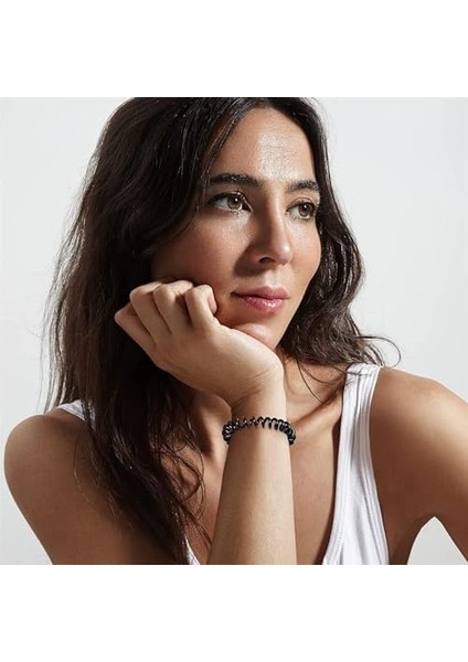 Joyzzz Telefon Kablosu Elastik Saç Bağları, 8 Adet At Kuyruğu Tutucu Saç Bobinleri Kırışıklık Yok, Telefon Kablosu Elastik Saç Bağları, Kadınlar Kızlar Için Su Geçirmez Bobin Saç Aksesuarları