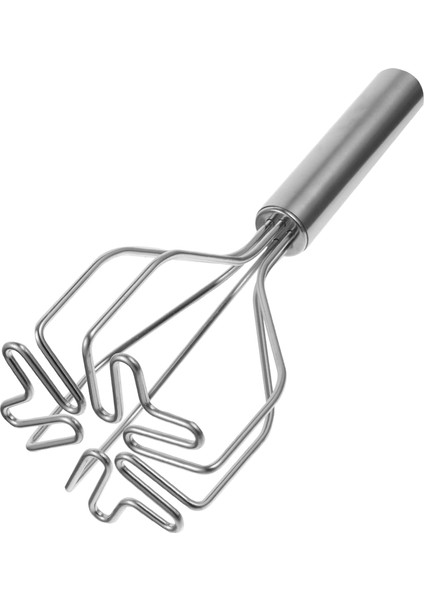 Paslanmaz Çelik Yıldız Tabanlı Patates Ezici - 25,7 cm Ergonomik Püre Ezici | Spiral Püre Aleti | Patates Presi