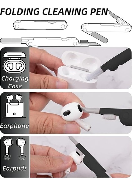 Klananye Temizleme Fırçası, 7nansi 1 Arada Çok Fonksiyonlu Klananye, Kulaklık Temizleme Fırça Seti, A1, Asorti fırsatları