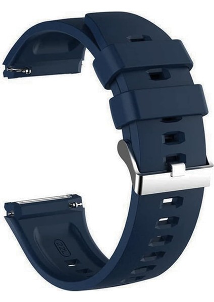 Amazft Verge Ile Uyumlu Frontier Silikon Kayış Kordon Lacivert