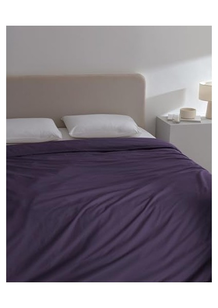 Coco Çift KIŞILIK%100 Pamuk Ranforce Düz Nevresim Mor fiyatları