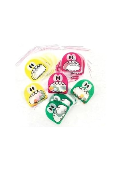 Stonehill 10X14 cm Canavar Figürlü Bantlı Yapışkanlı Şeffaf Opp Jelatin Poşet (100 Adet, 10X14 Cm) modelleri