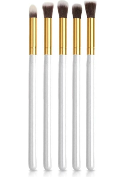 Beyaz Renk 5 Adet Makyaj Fırçası