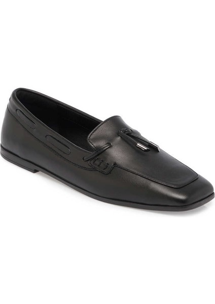 Siyah Hakiki Deri Kadın Loafer - K24I1AY67450-A23