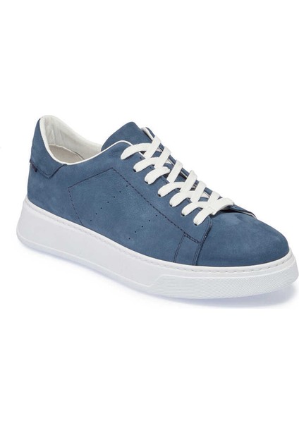 Mavi Hakiki Deri Erkek Sneaker - E24I1AY56839-F58 indirimleri