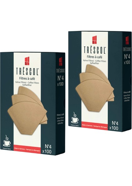 Genel Kahve Filtresi 4 Numara (Büyük Boy) Kağıt 2X100 200'LÜ Paket