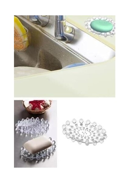 Katı Sabunluk Silikon Şeffaf Tasarım Kaymaz SABUNLUKSEA104ŞFFSBNLK modelleri