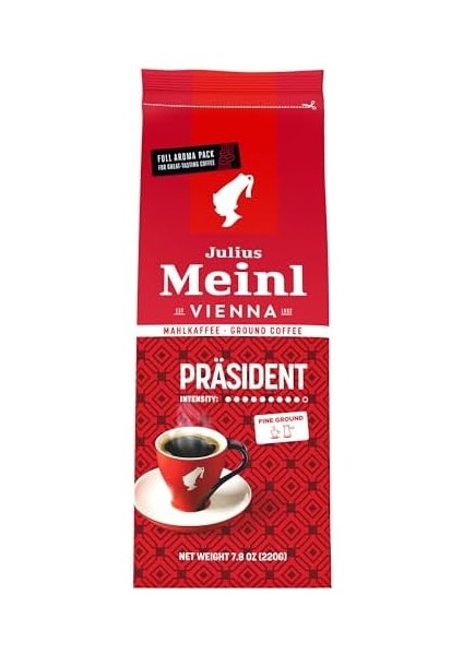 Julius Meinl Präsident Blend Öğütülmüş Filtre Kahve, Orta Kavrulmuş, Yumuşak Içim 220 G modelleri