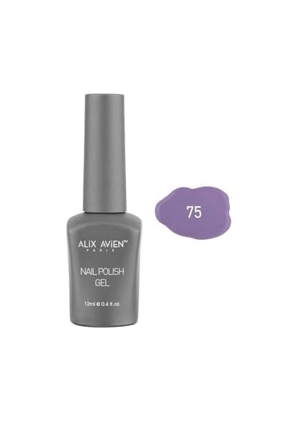 Alıx Avıen Lila Kalıcı Oje 75-Yoğun Renk Veren Jel Oje 12 Ml-Nail Uv Gel Polish 75 fiyatları