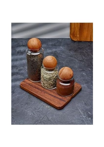 3'lü Cam Kavanoz Seti – 500 Ml, 800 Ml, 1300 ml – Akasya Ağacı Ahşap Top Kapaklı, Hava Geçirmez, Şık ve Sağlıklı Saklama Kabı modelleri