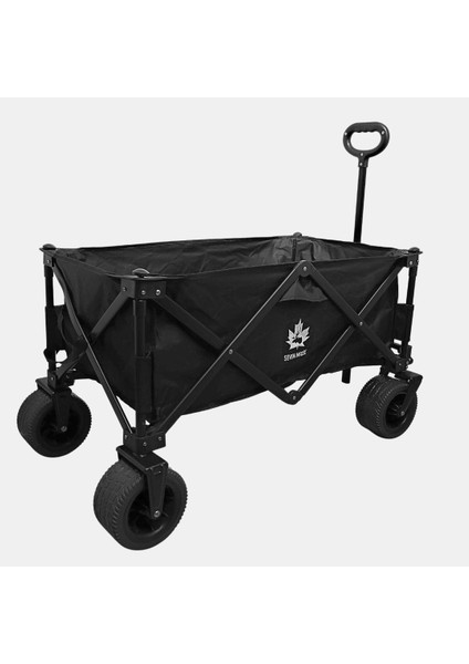 Moose Kamp Arabası Katlanır Büyük Boy Taşıma Arabası Frenli ve Geniş Tekerlekli Alışveriş Arabası