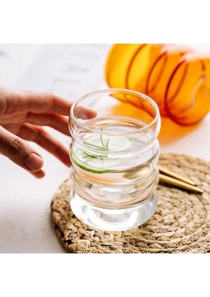 2 Adet 300 ml Boğumlu Borosilikat, Termisil Şeritli, Dayanıklı Sunum Bardağı, Estetik ve Modern Tasarım modelleri