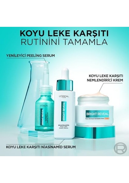 L'oréal Parıs Bright Reveal Sivilce, Güneş, Yaşlanma Lekelerinde Etkili Koyu Leke Karşıtı Serum, 10% Niasinamid, 30 ml