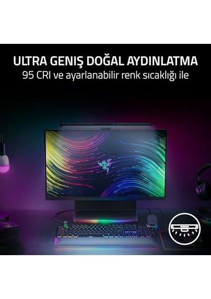 Aether Monitör Işık Çubuğu - Oyun Rgb Aydınlatmalı Bilgisayar Monitörü Lambası (Dokunmatik Kontrol, Ayarlanabilir Renk ve Parlaklığa Sahip USB Ekran Lambası) Siyah fiyatları