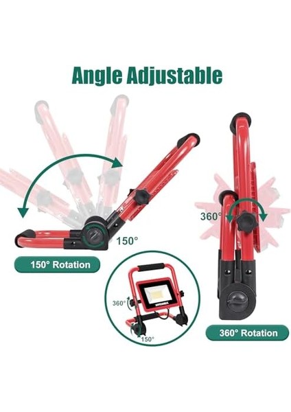 LED Şantiye Projektörü, 30 W Spot, Taşınabilir Çalışma Lambası, 3000 Lm, 6500 K, Soğuk Beyaz, IP65 Su Geçirmez, Garaj, Şantiye, Acil Aydınlatması Için, 100 W x 2 Yerine Geçer [enerji fiyatları